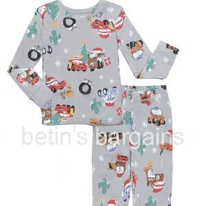 Pixar Cars Toddler Christmas Pajamas Lightning McQueen Snug Fit 12M